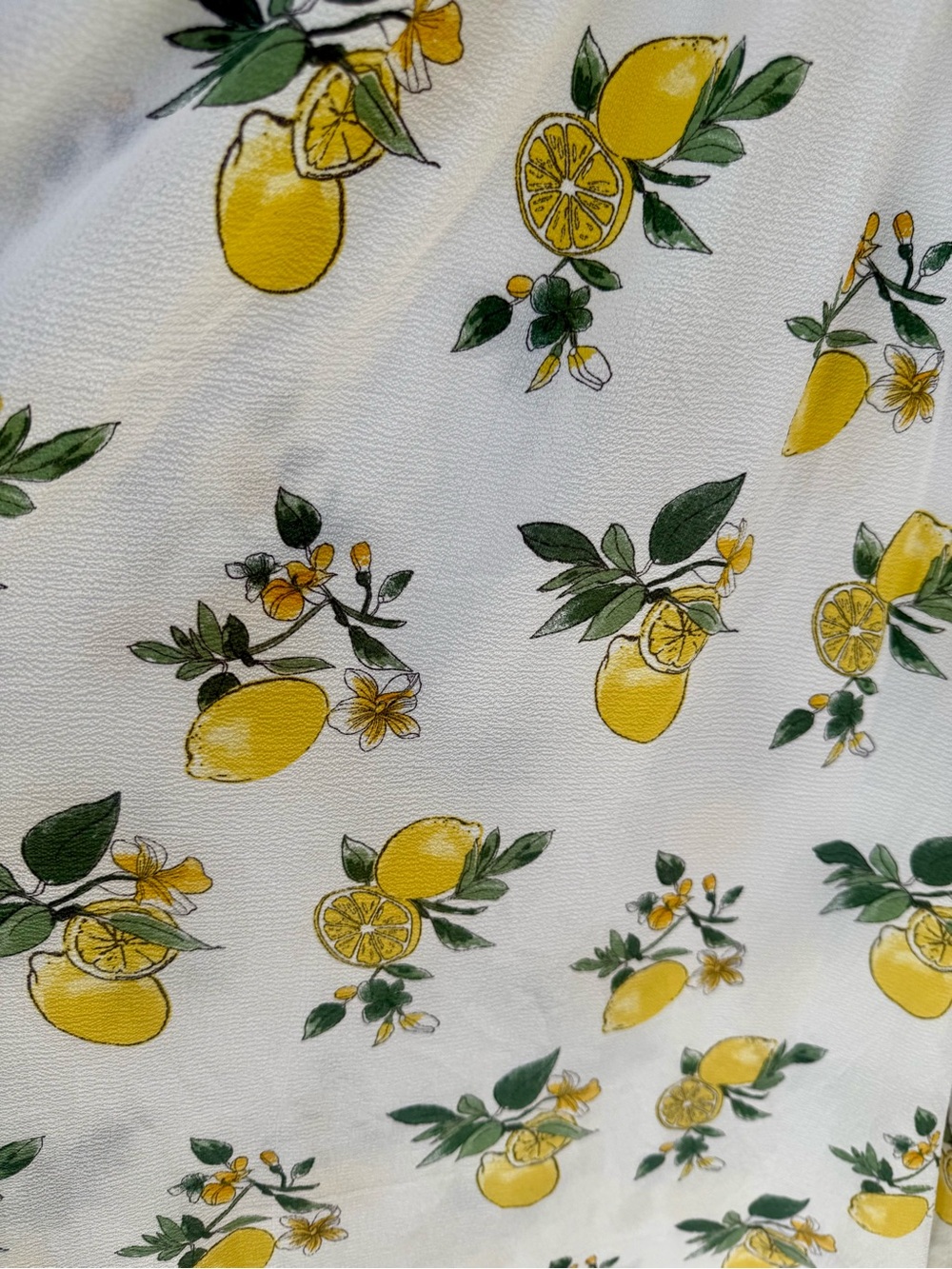 Lemon Print Faux Wrap Maxi Dress - Picture 9 of 13